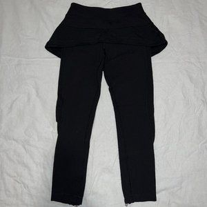Lululemon Size 2 Leggings with Overskirt Black